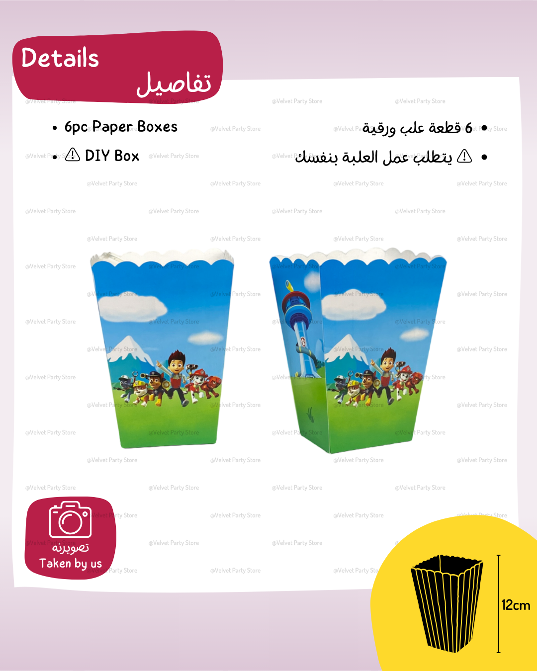 PAW Patrol Popcorn Boxes