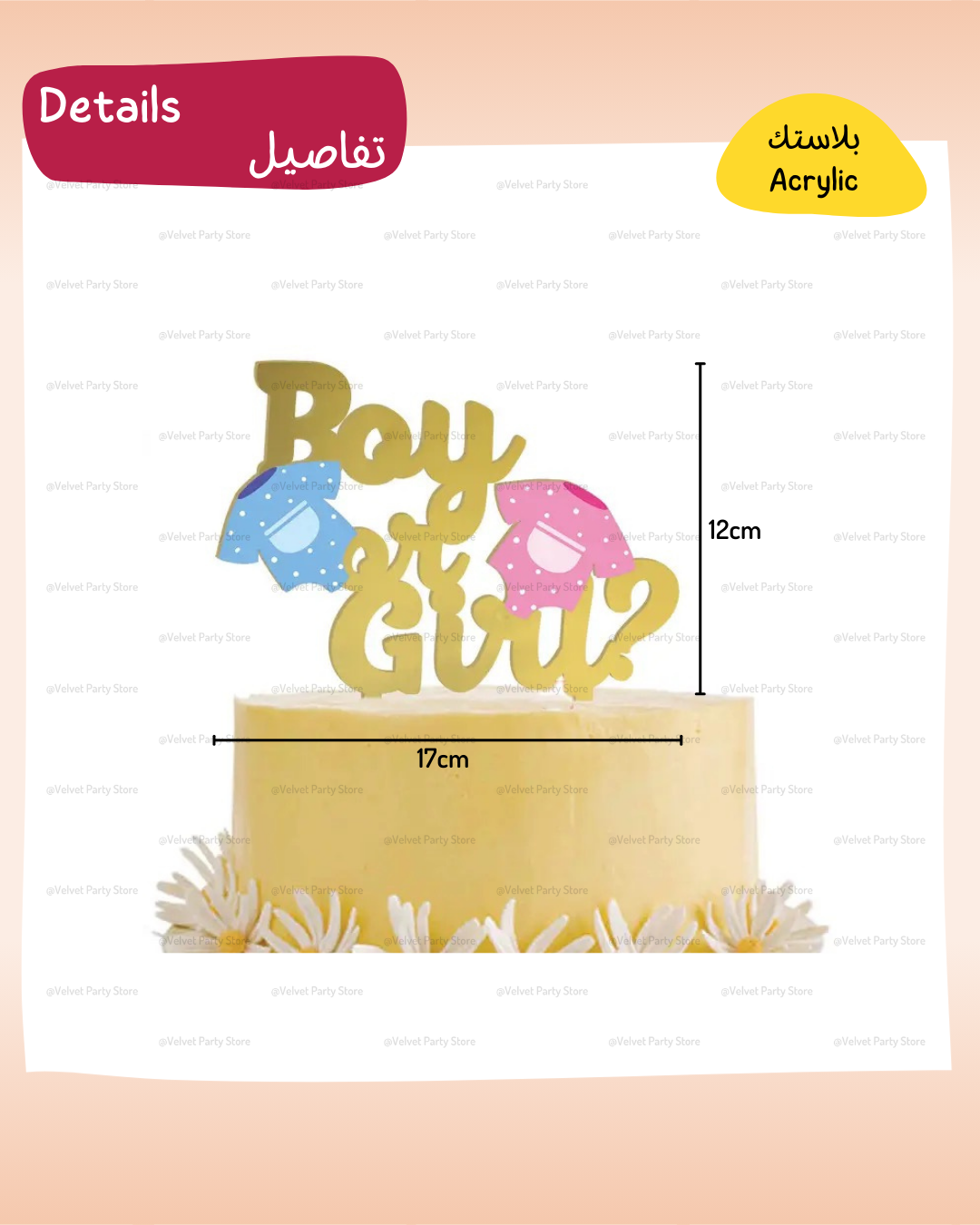 Boy or Girl Cake Topper