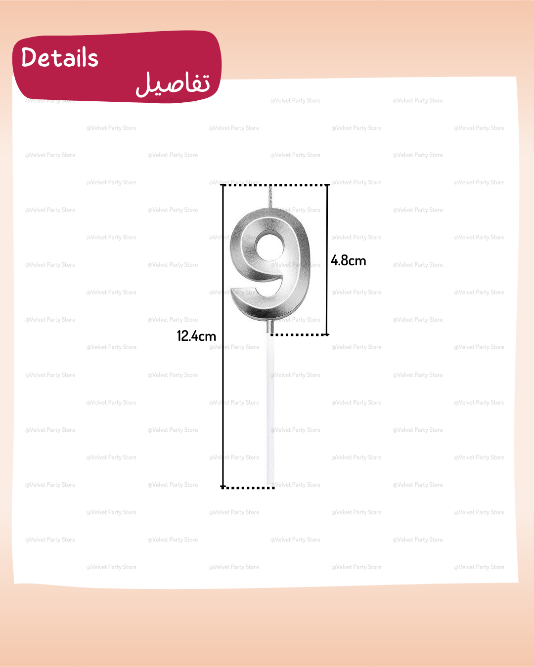 Silver Number Candles