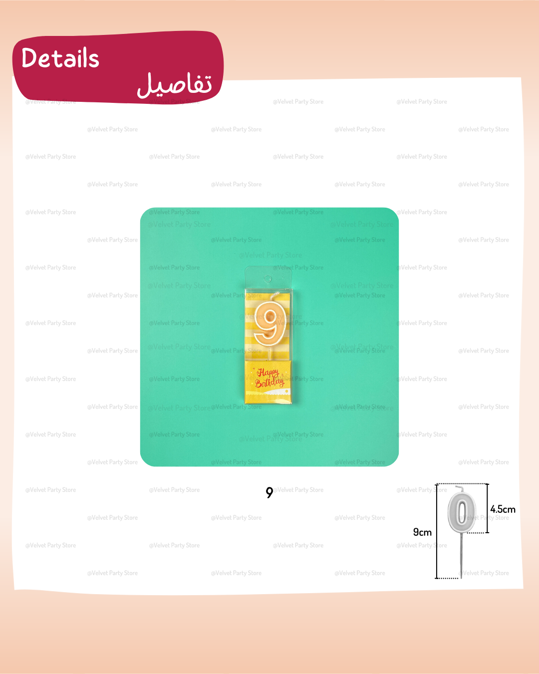 Yellow Number Candles