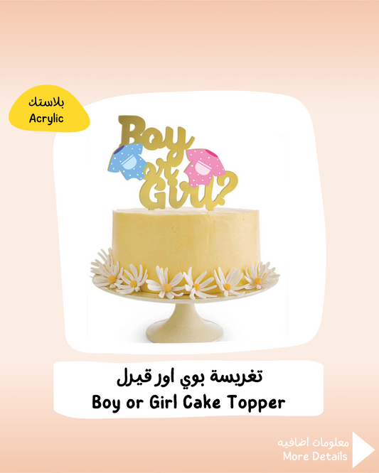 Boy or Girl Cake Topper