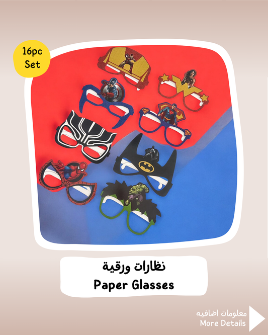 Avengers Paper Glasses