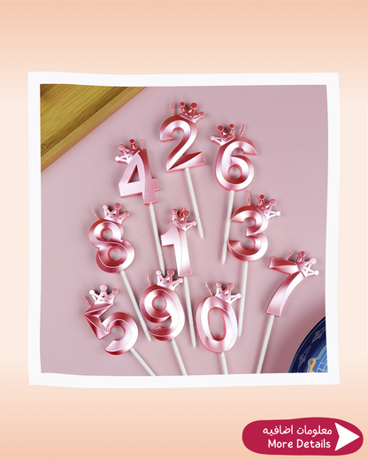 Pink Number Candles