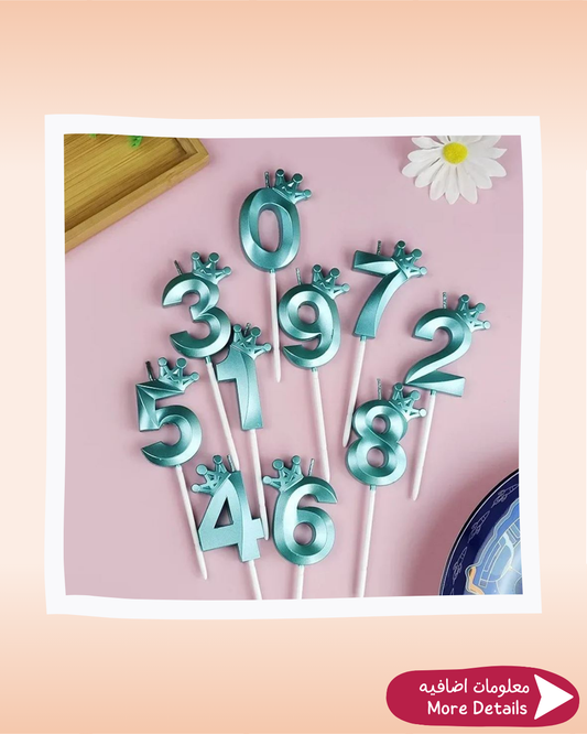 Blue Number Candles