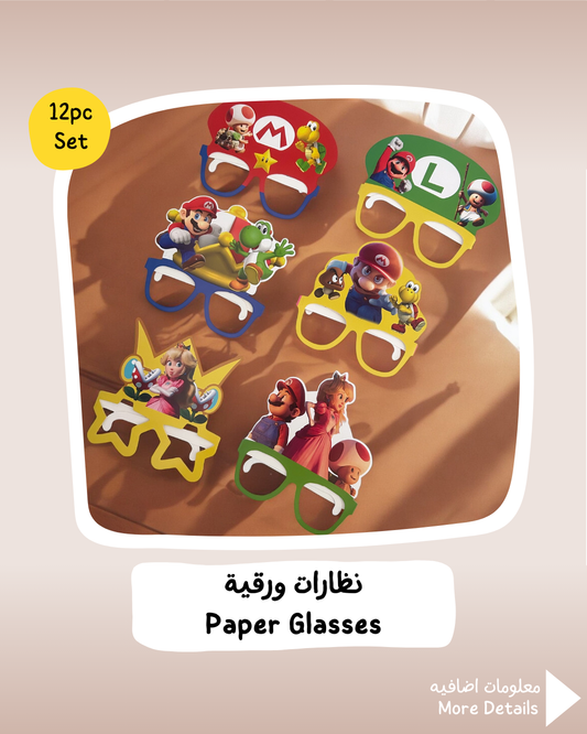 Super Mario Paper Glasses