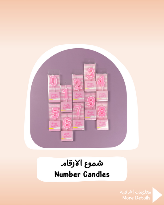 Pink Number Candles