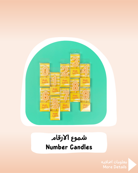 Yellow Number Candles